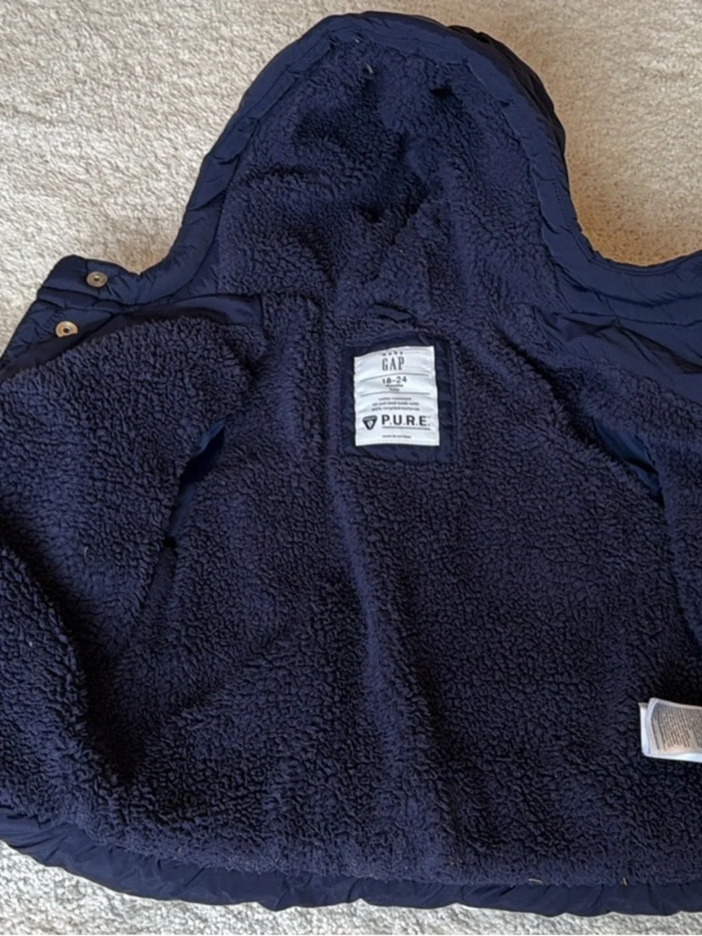 Toddler Boy Snow Boots (6M) & Winter Coat (18-24M)